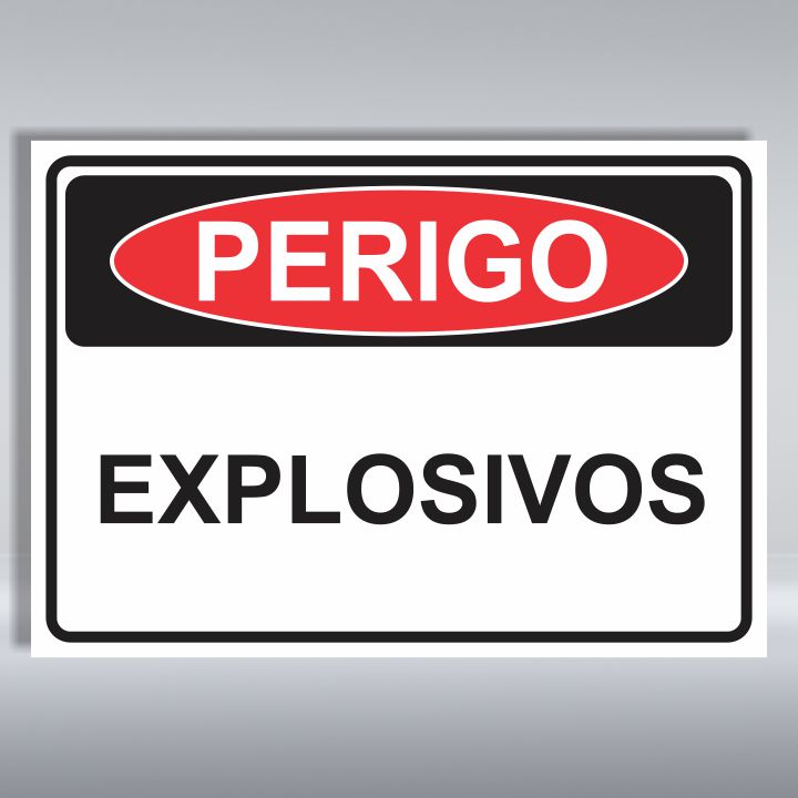 PLACA DE PERIGO | EXPLOSIVOS